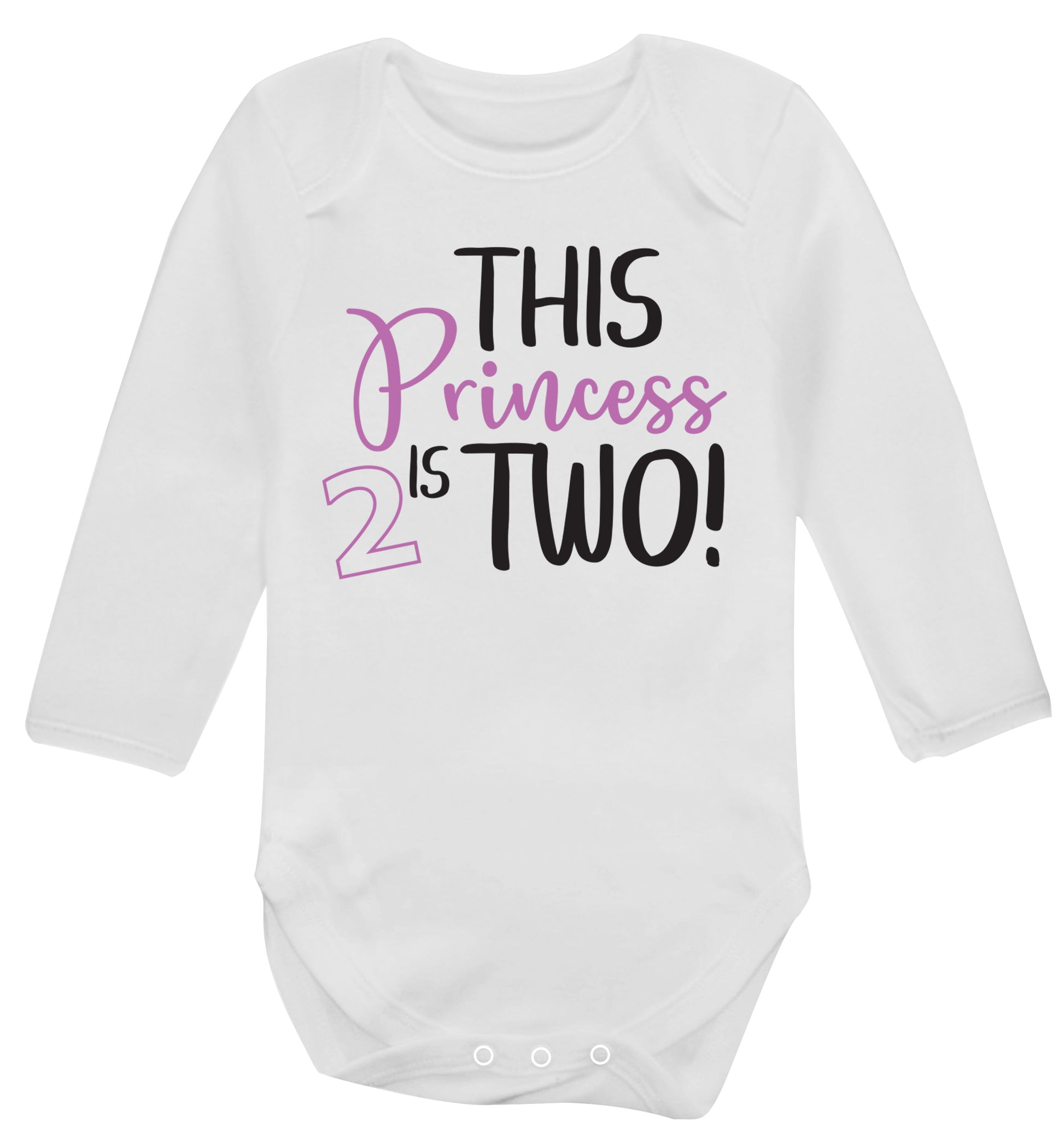 This princess is two Baby Vest long sleeved white 6-12 months