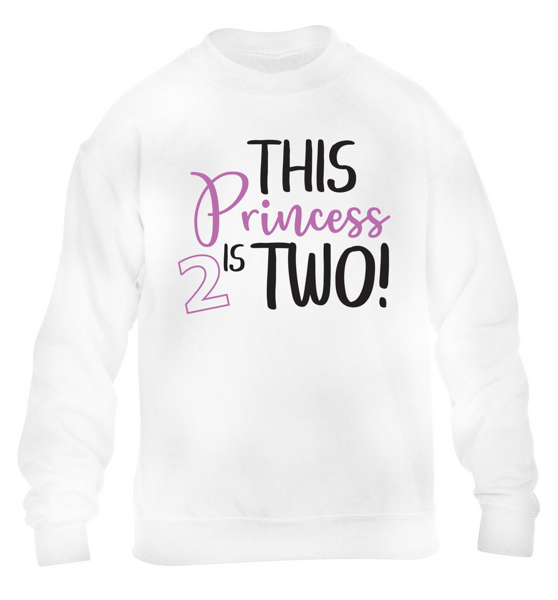 This princess is two children's white sweater 12-13 Years