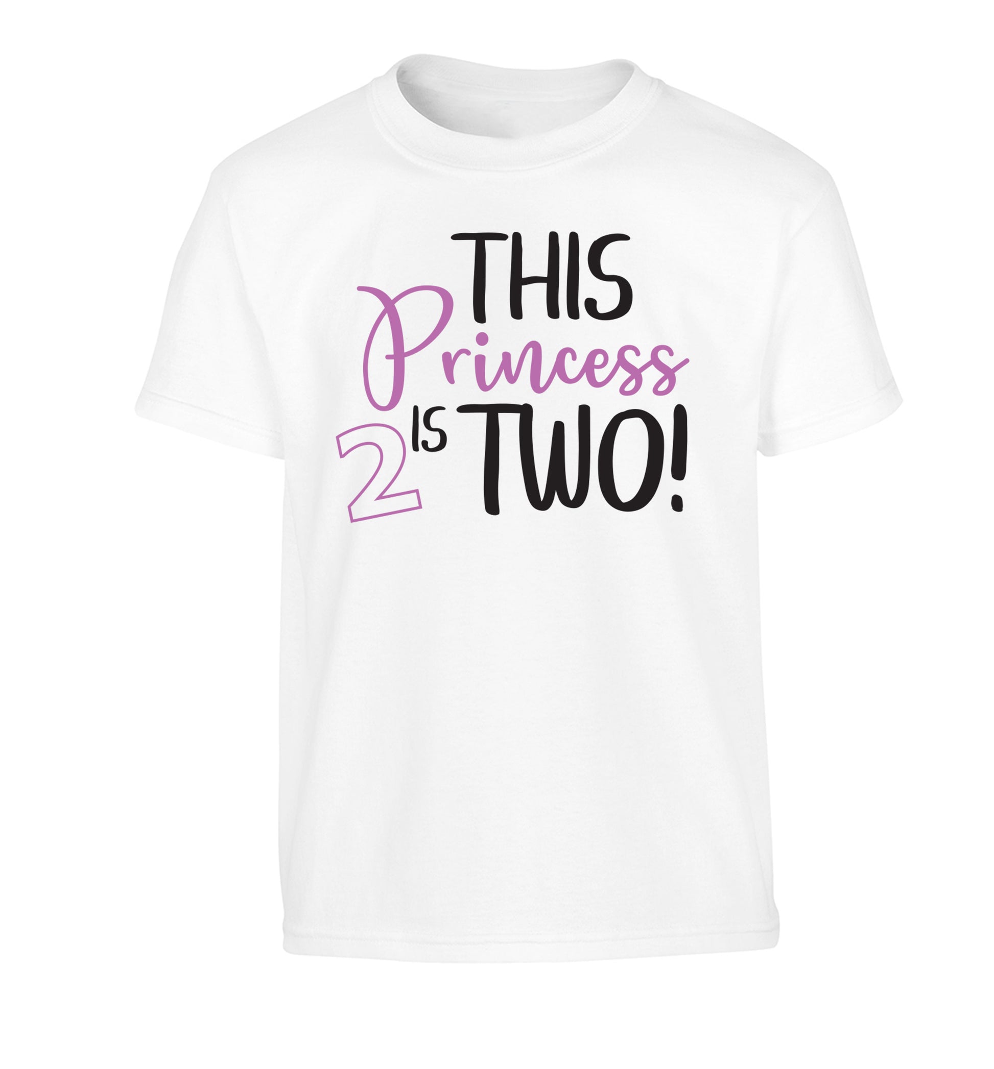 This princess is two Children's white Tshirt 12-13 Years