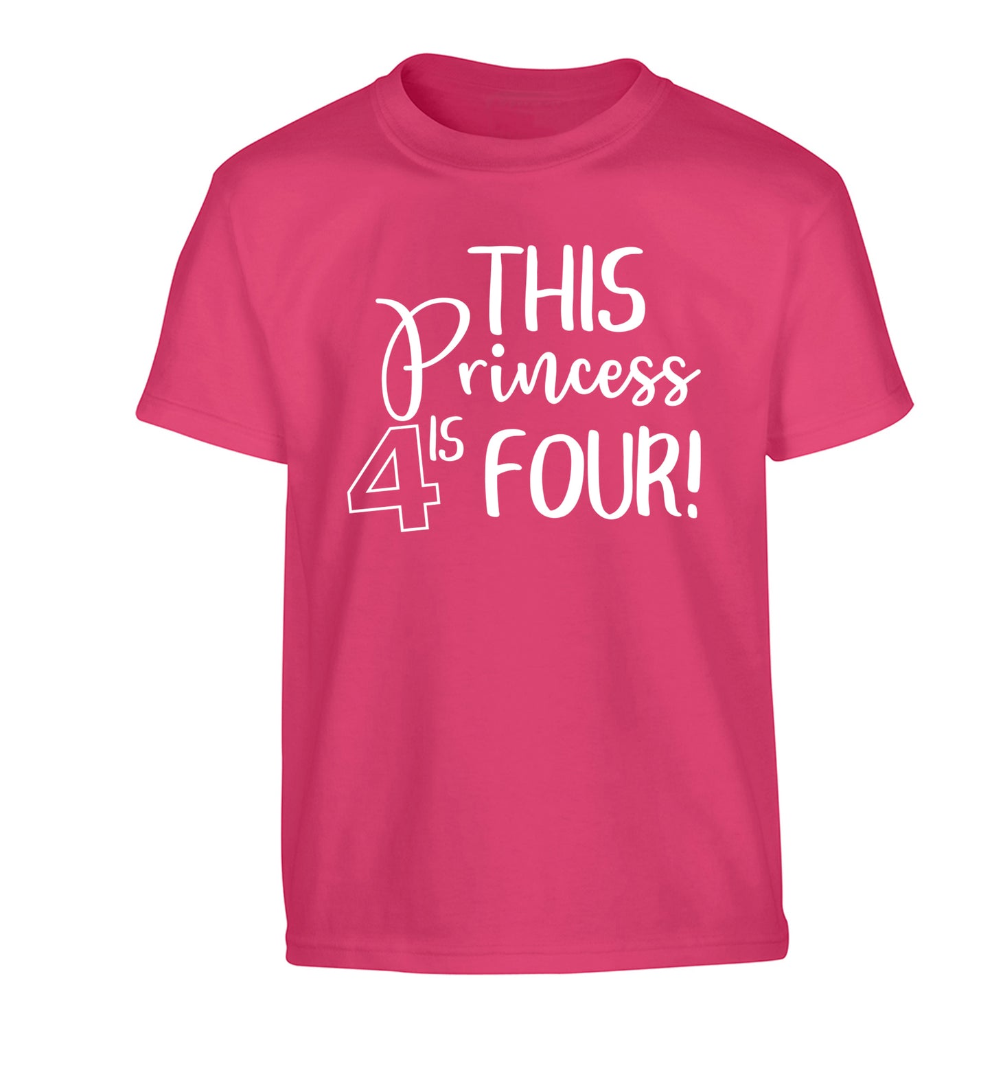 This princess is four Children's pink Tshirt 12-13 Years
