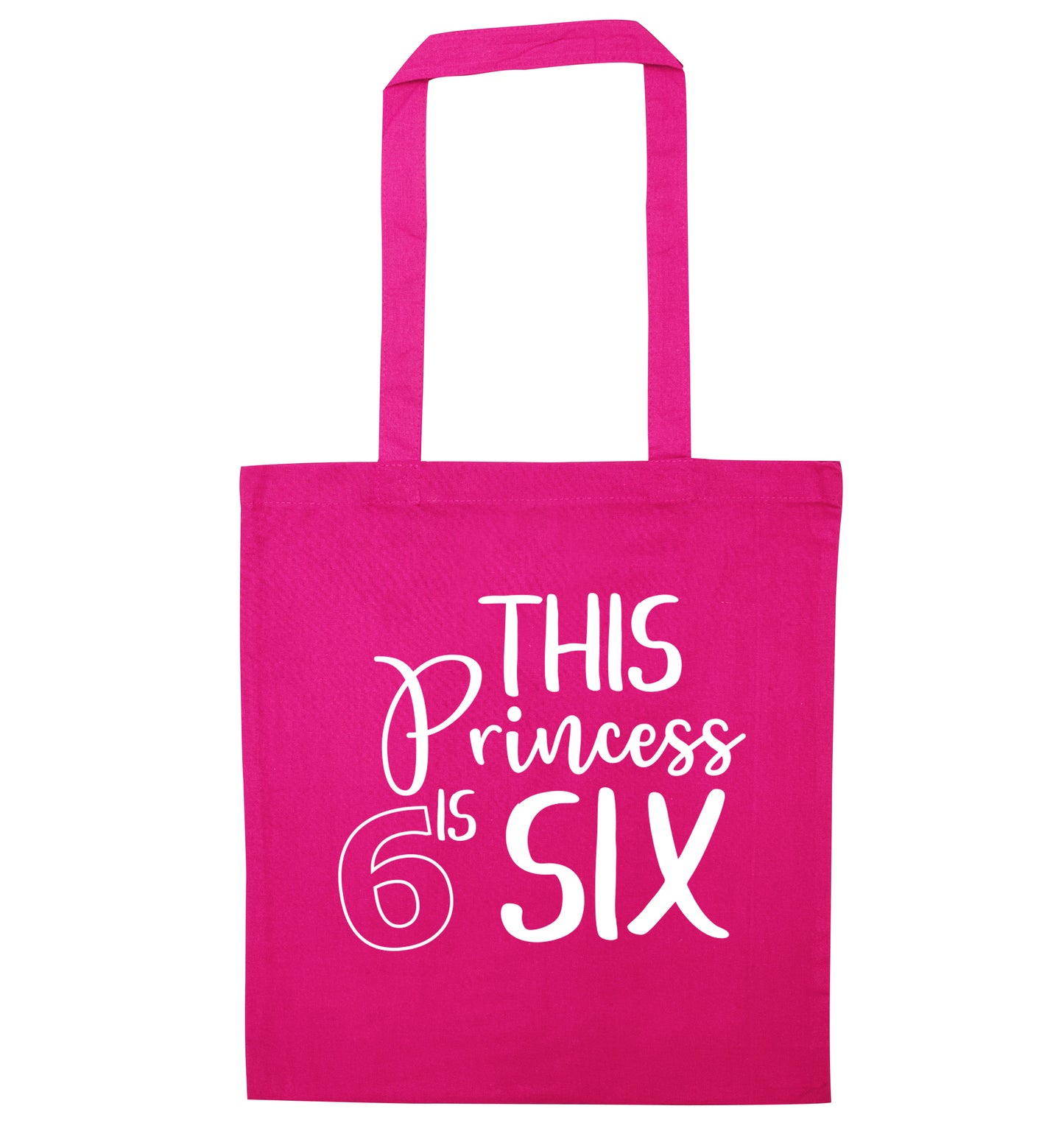 This princess is six pink tote bag