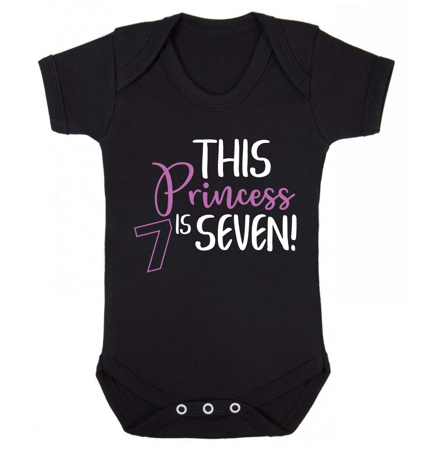 This princess is seven Baby Vest black 18-24 months