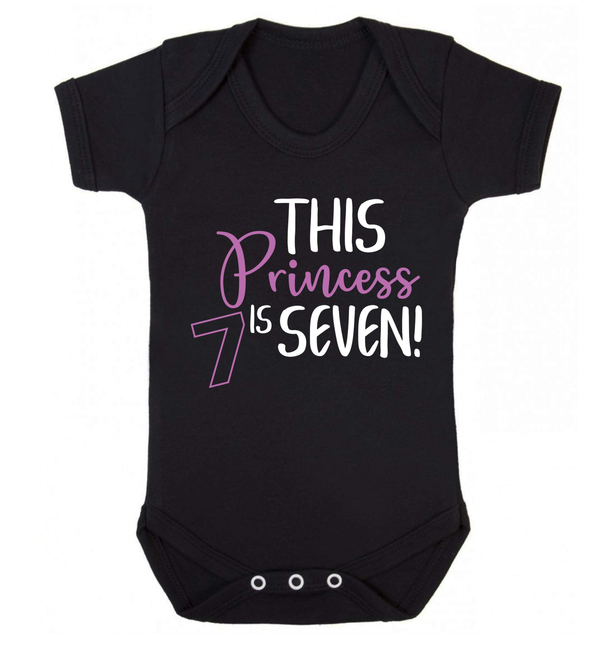 This princess is seven Baby Vest black 18-24 months