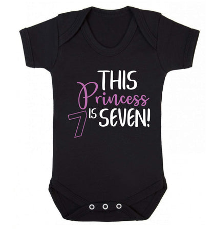 This princess is seven Baby Vest black 18-24 months