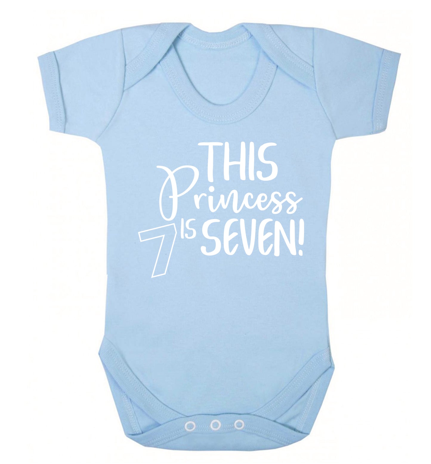 This princess is seven Baby Vest pale blue 18-24 months