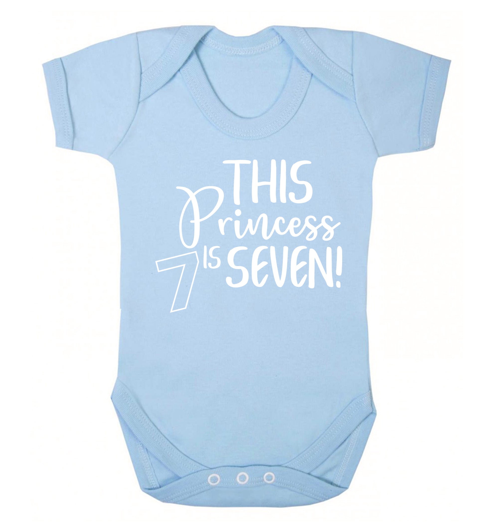 This princess is seven Baby Vest pale blue 18-24 months
