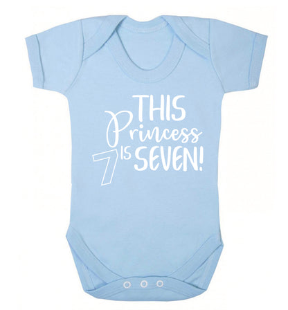 This princess is seven Baby Vest pale blue 18-24 months