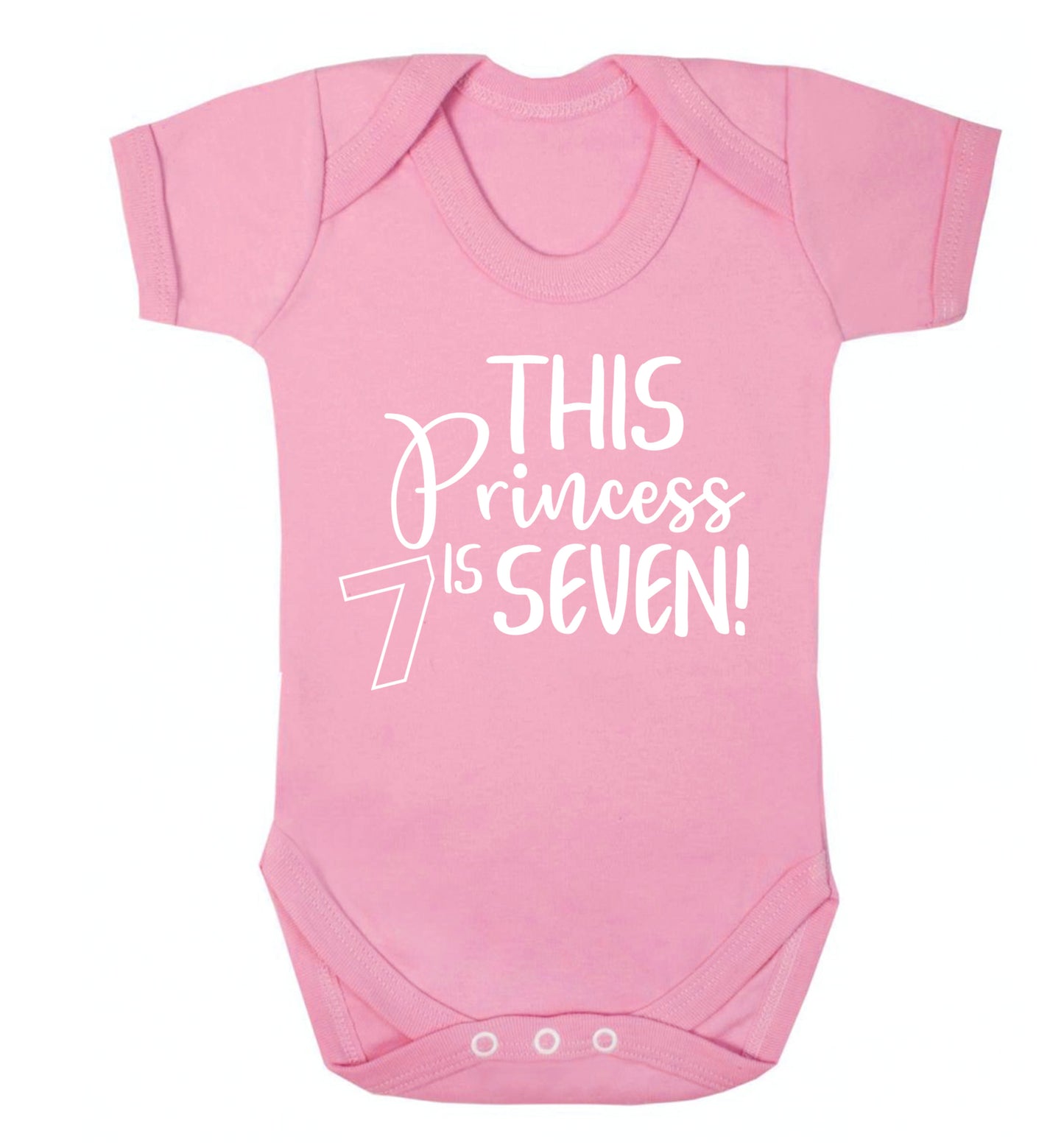 This princess is seven Baby Vest pale pink 18-24 months
