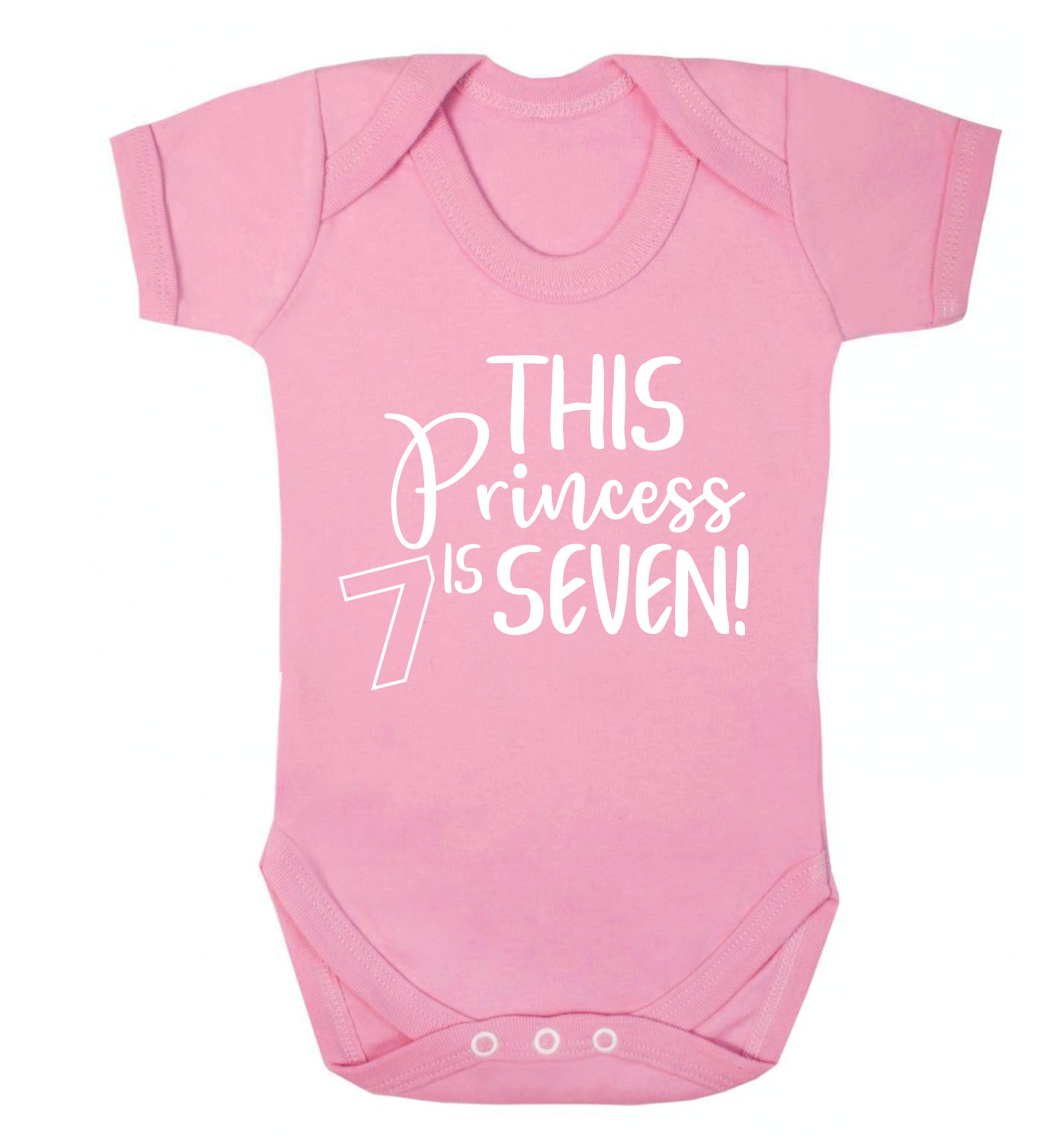 This princess is seven Baby Vest pale pink 18-24 months