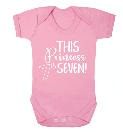 This princess is seven Baby Vest pale pink 18-24 months