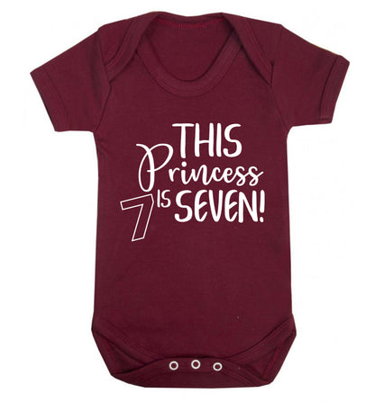 This princess is seven Baby Vest maroon 18-24 months
