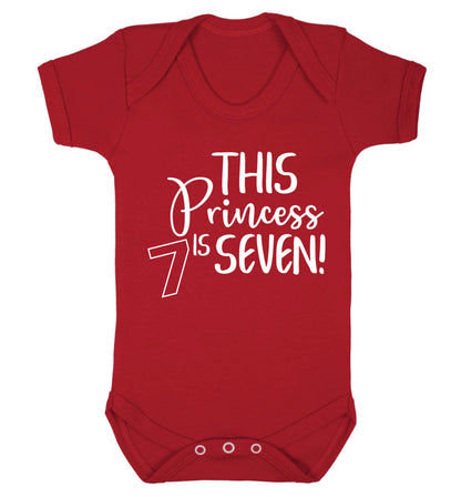 This princess is seven Baby Vest red 18-24 months