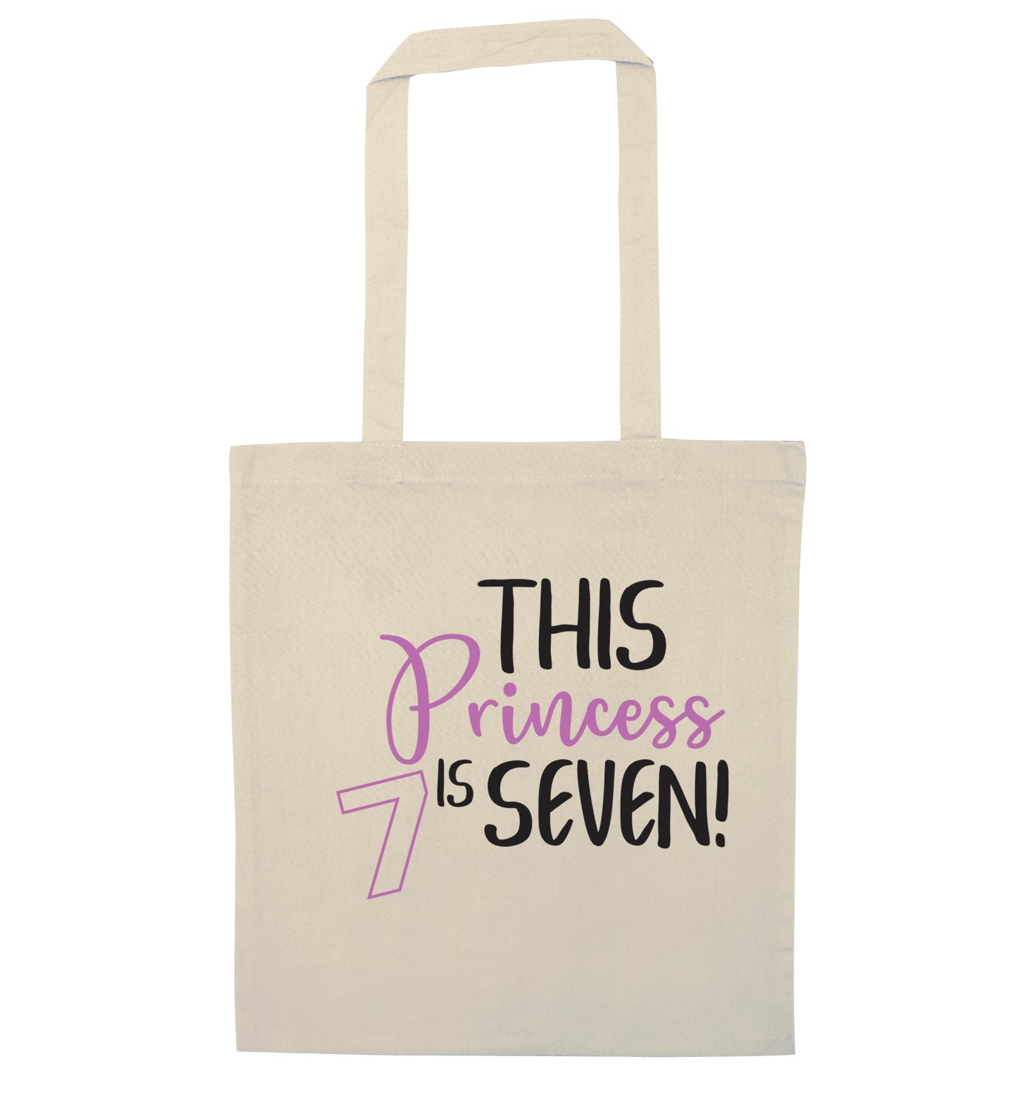 This princess is seven natural tote bag