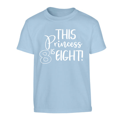 This princess is eight Children's light blue Tshirt 12-13 Years