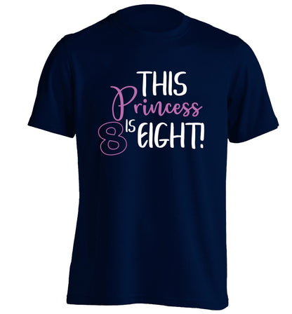 This princess is eight adults unisex navy Tshirt 2XL