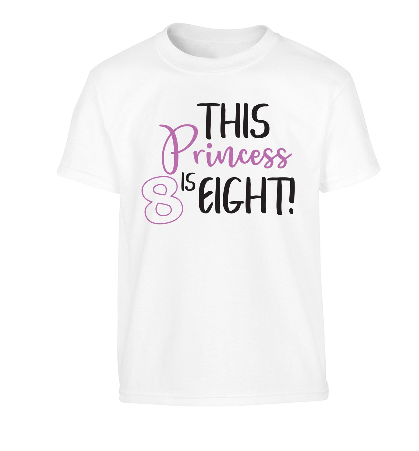 This princess is eight Children's white Tshirt 12-13 Years
