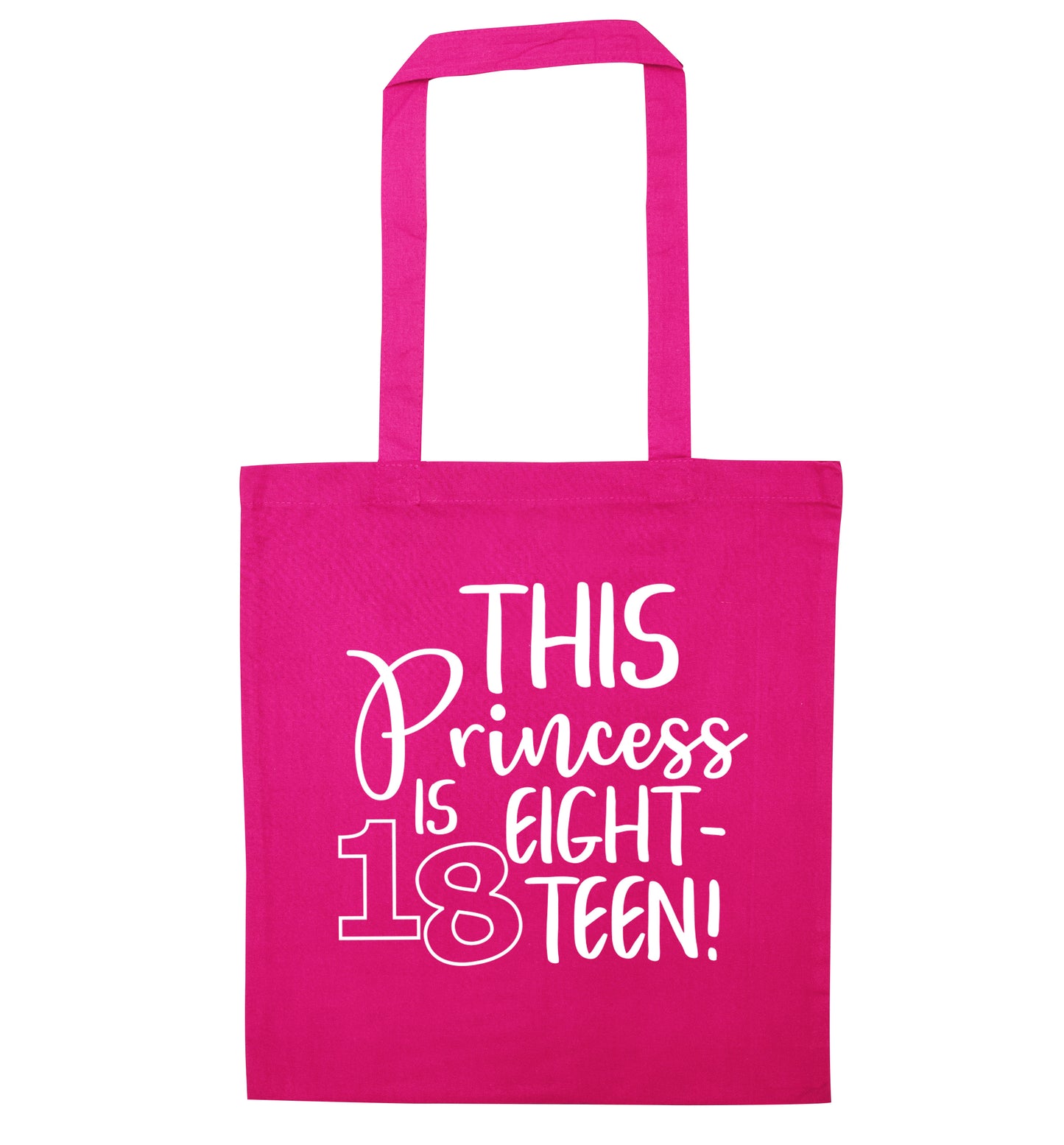 This princess is 18 pink tote bag