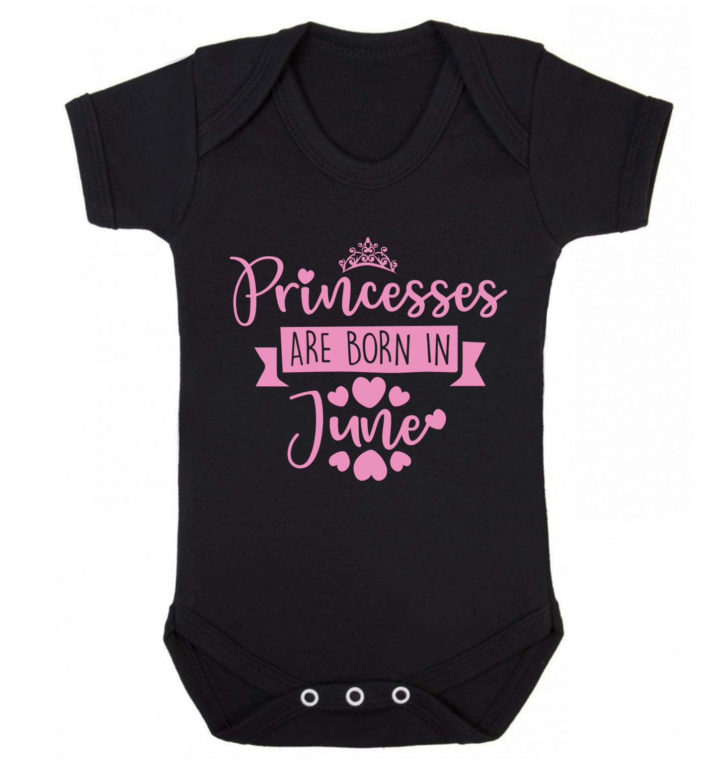 Princesses are born in June Baby Vest black 18-24 months