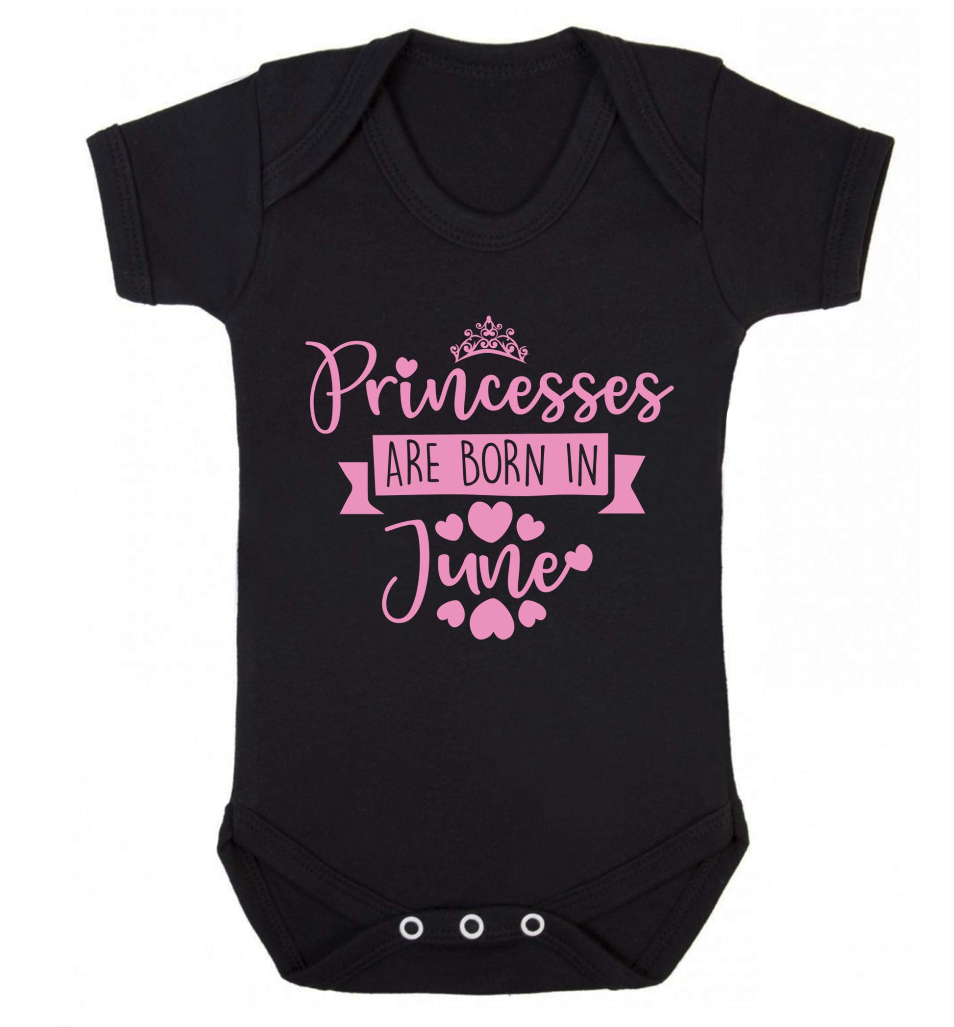 Princesses are born in June Baby Vest black 18-24 months