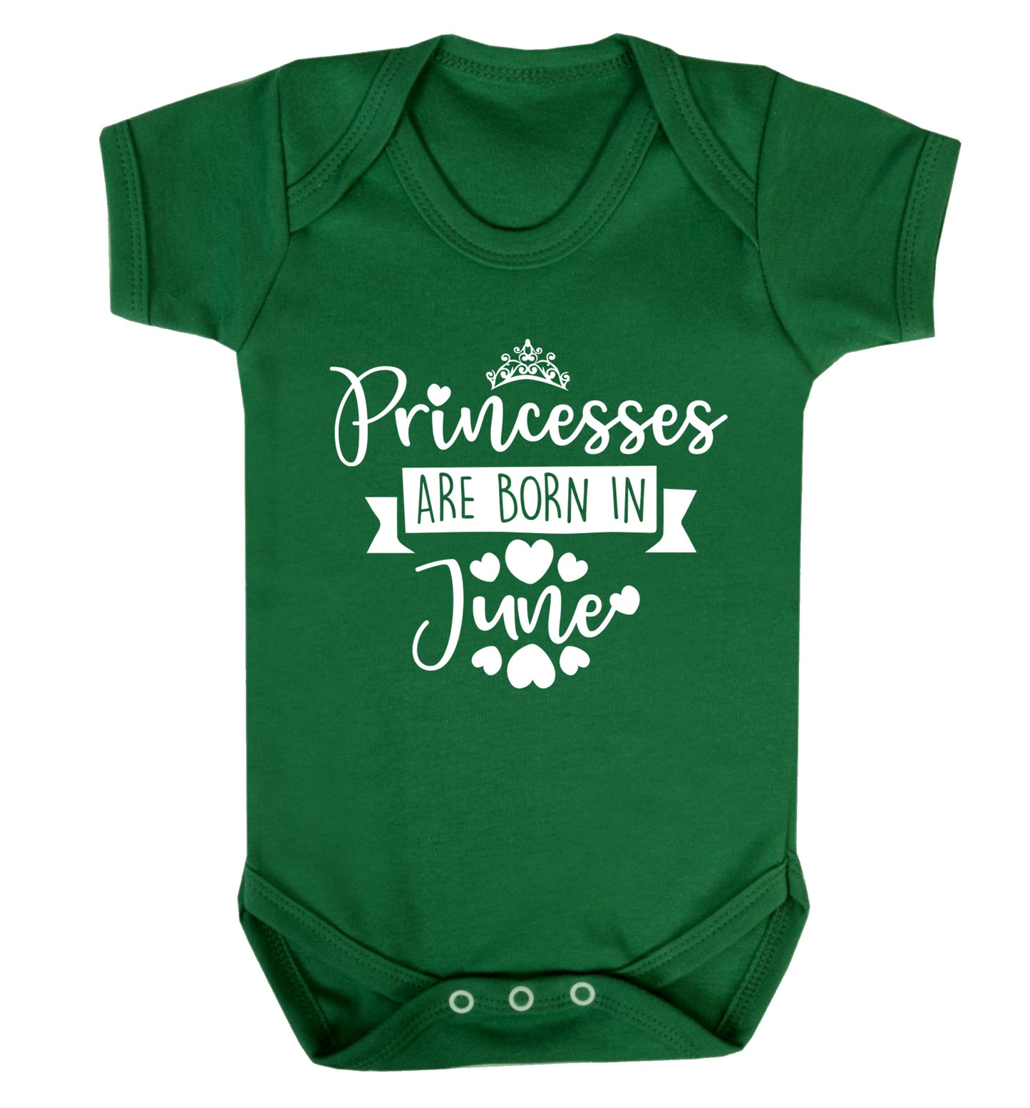 Princesses are born in June Baby Vest green 18-24 months