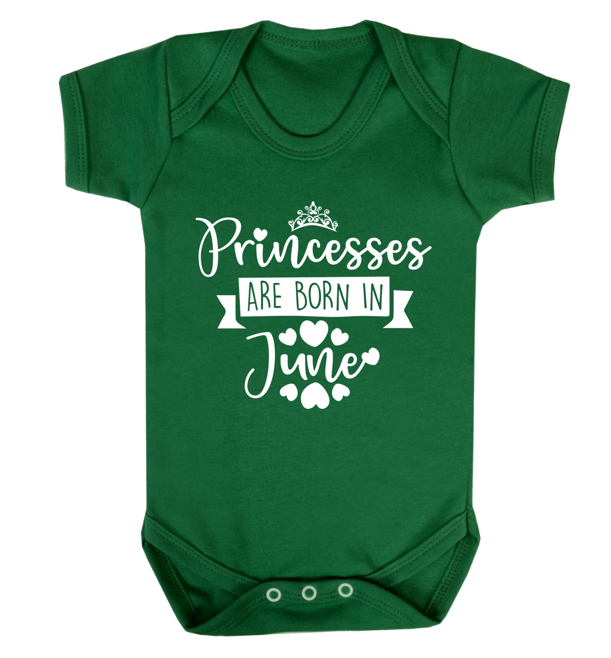 Princesses are born in June Baby Vest green 18-24 months