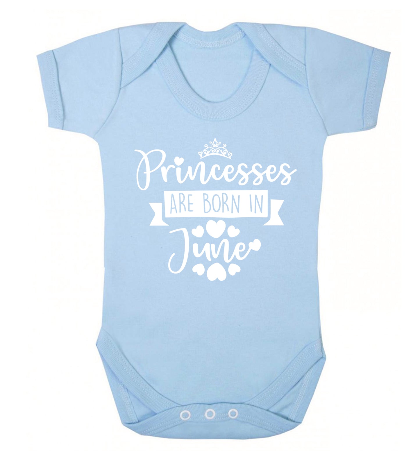 Princesses are born in June Baby Vest pale blue 18-24 months