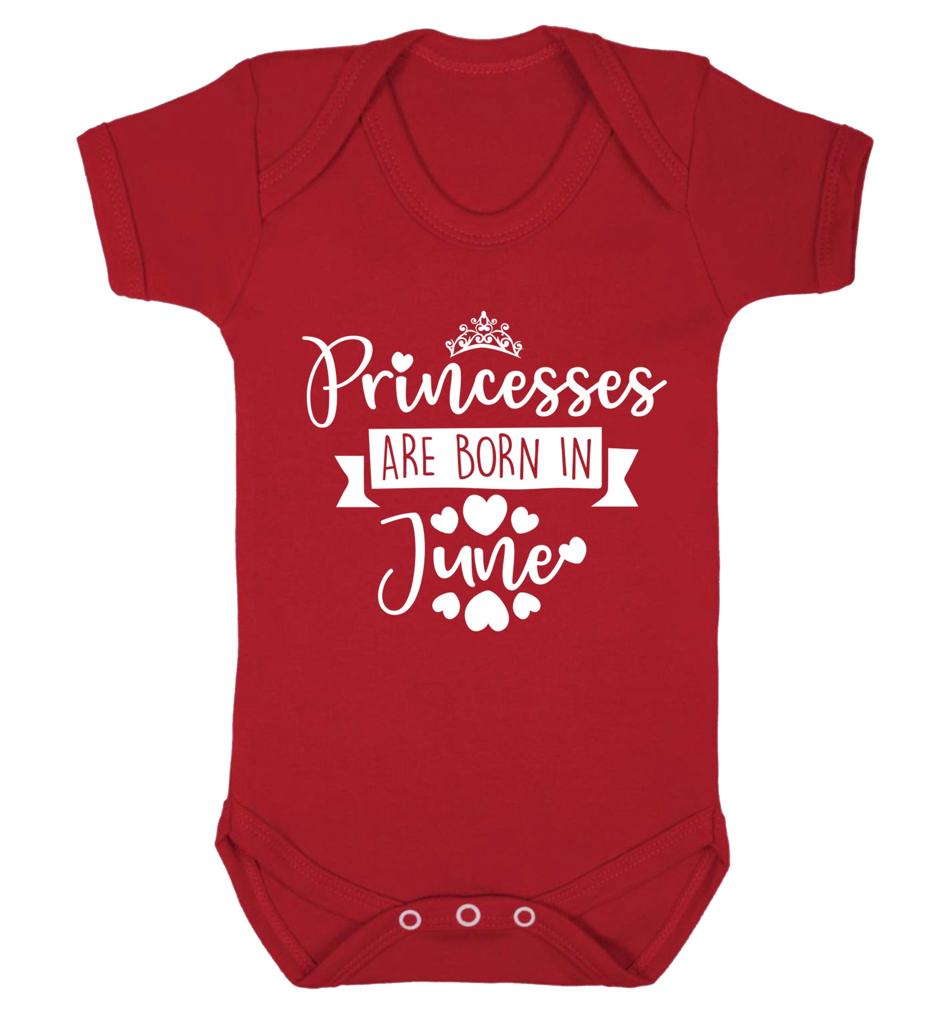 Princesses are born in June Baby Vest red 18-24 months