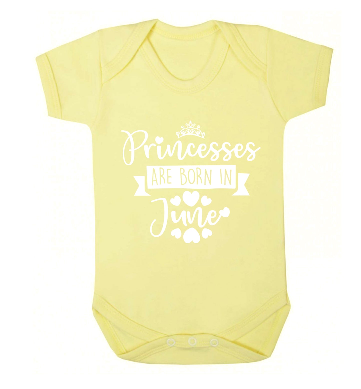Princesses are born in June Baby Vest pale yellow 18-24 months