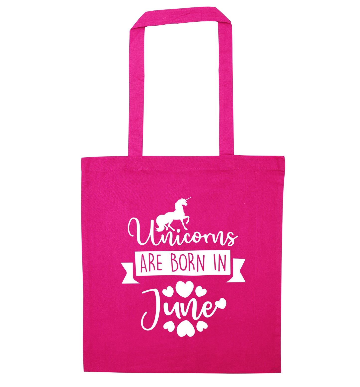 Unicorns are born in June pink tote bag