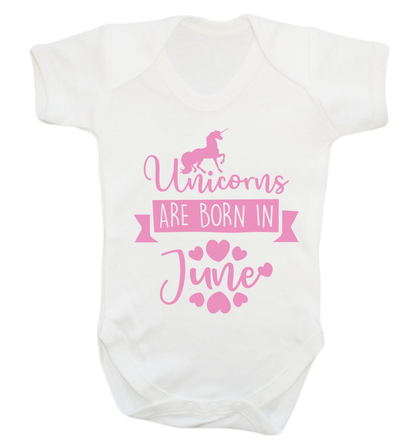 Unicorns are born in June Baby Vest white 18-24 months