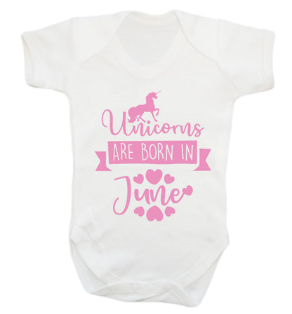 Unicorns are born in June Baby Vest white 18-24 months