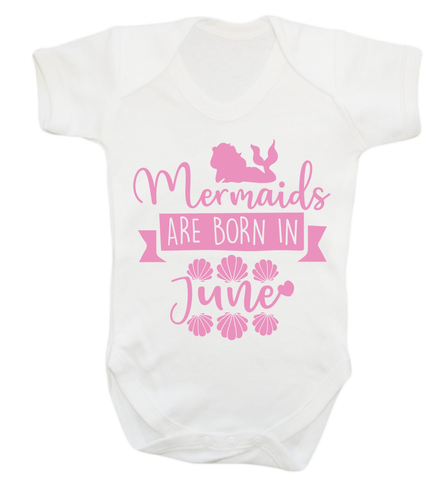 Mermaids are born in June Baby Vest white 18-24 months