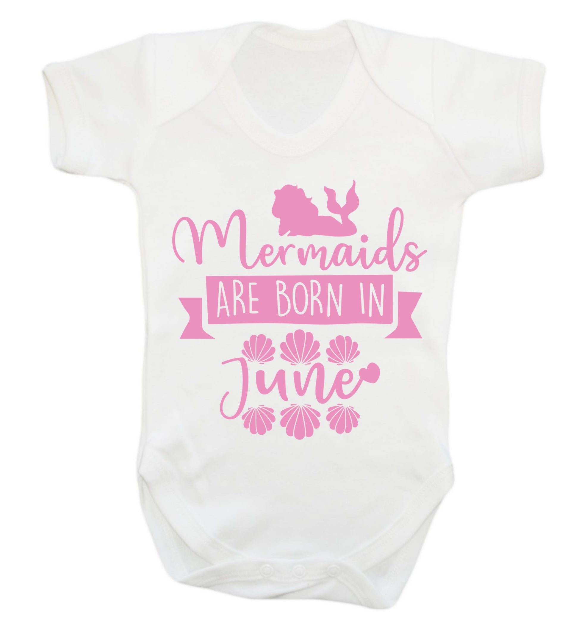 Mermaids are born in June Baby Vest white 18-24 months
