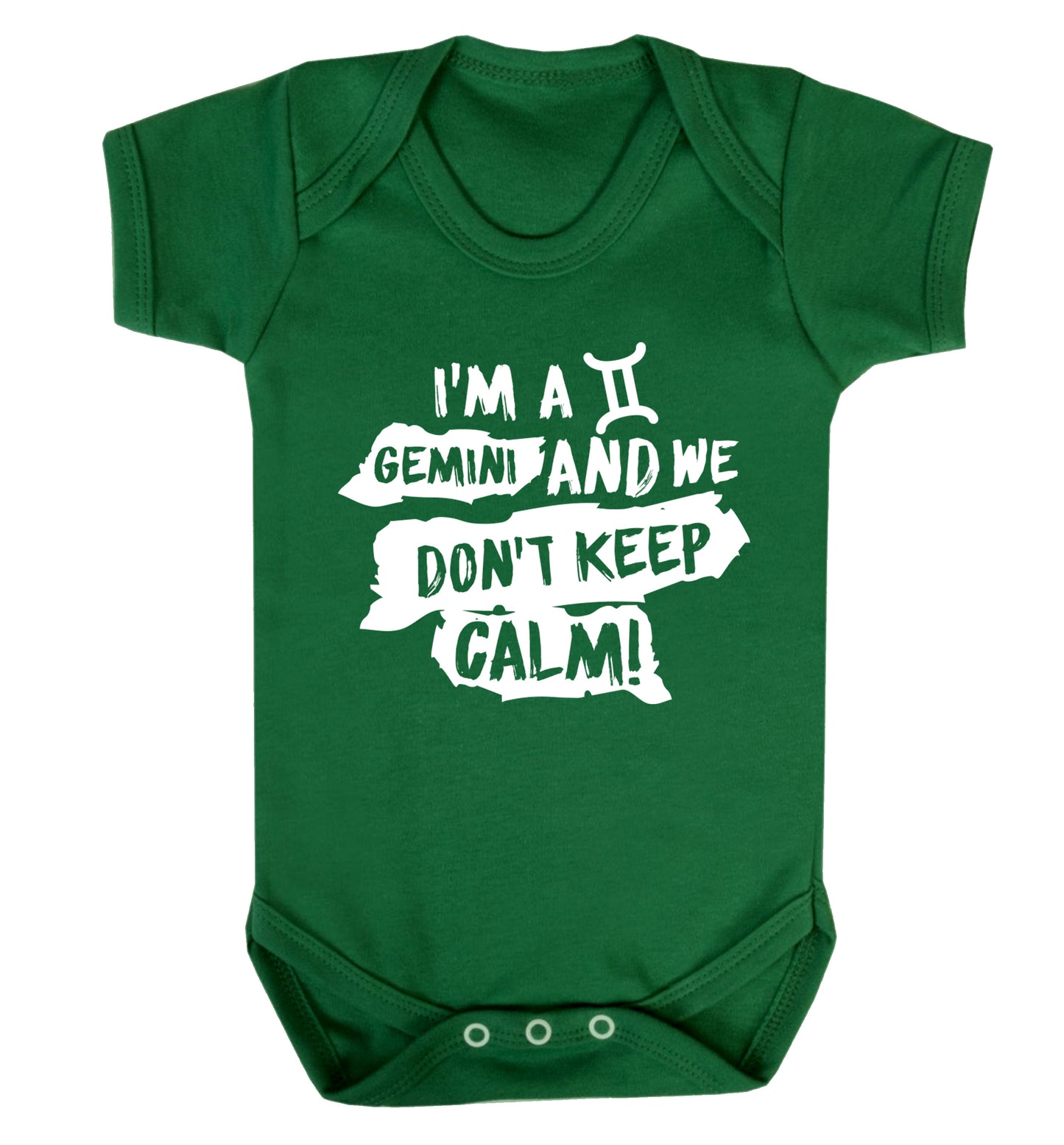 I'm a Gemini and we don't keep calm Baby Vest green 18-24 months