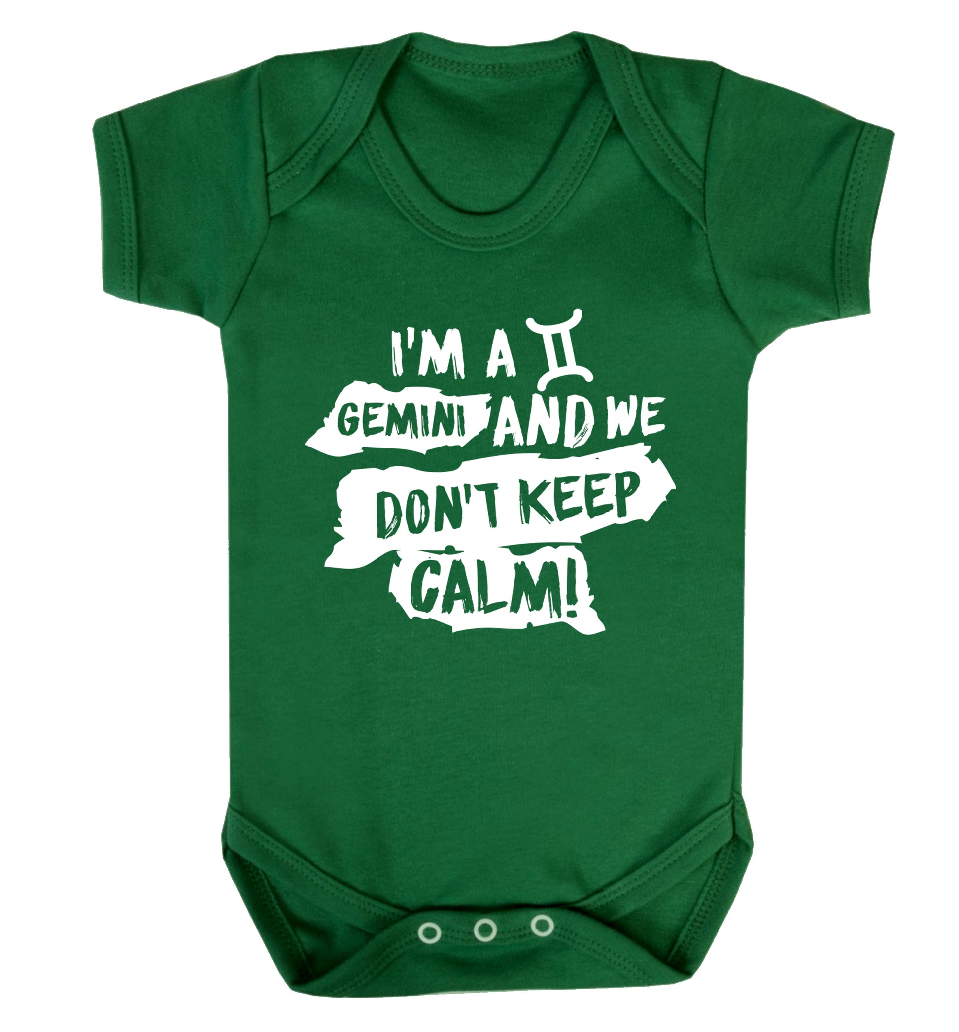 I'm a Gemini and we don't keep calm Baby Vest green 18-24 months