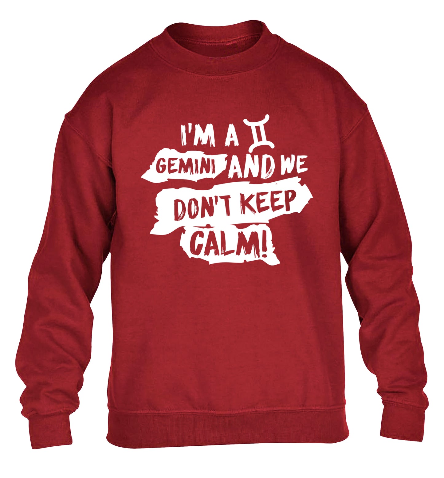 I'm a Gemini and we don't keep calm children's grey sweater 12-13 Years