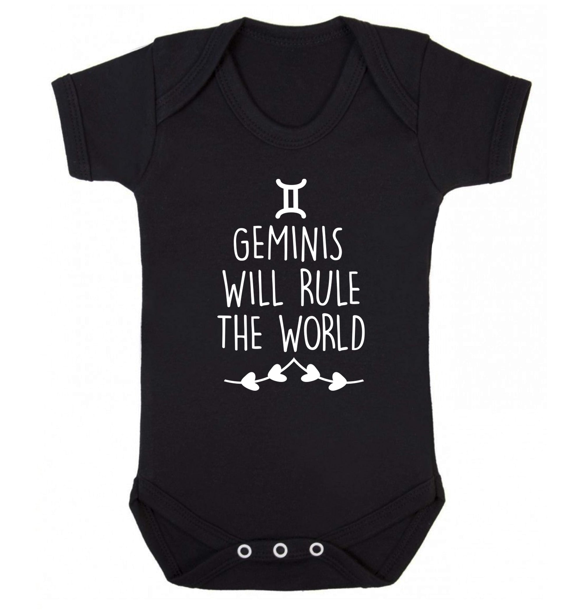 Geminis will rule the world Baby Vest black 18-24 months
