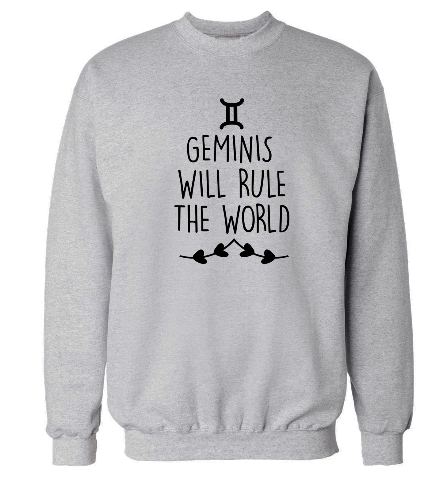 Geminis will rule the world Adult's unisex grey Sweater 2XL