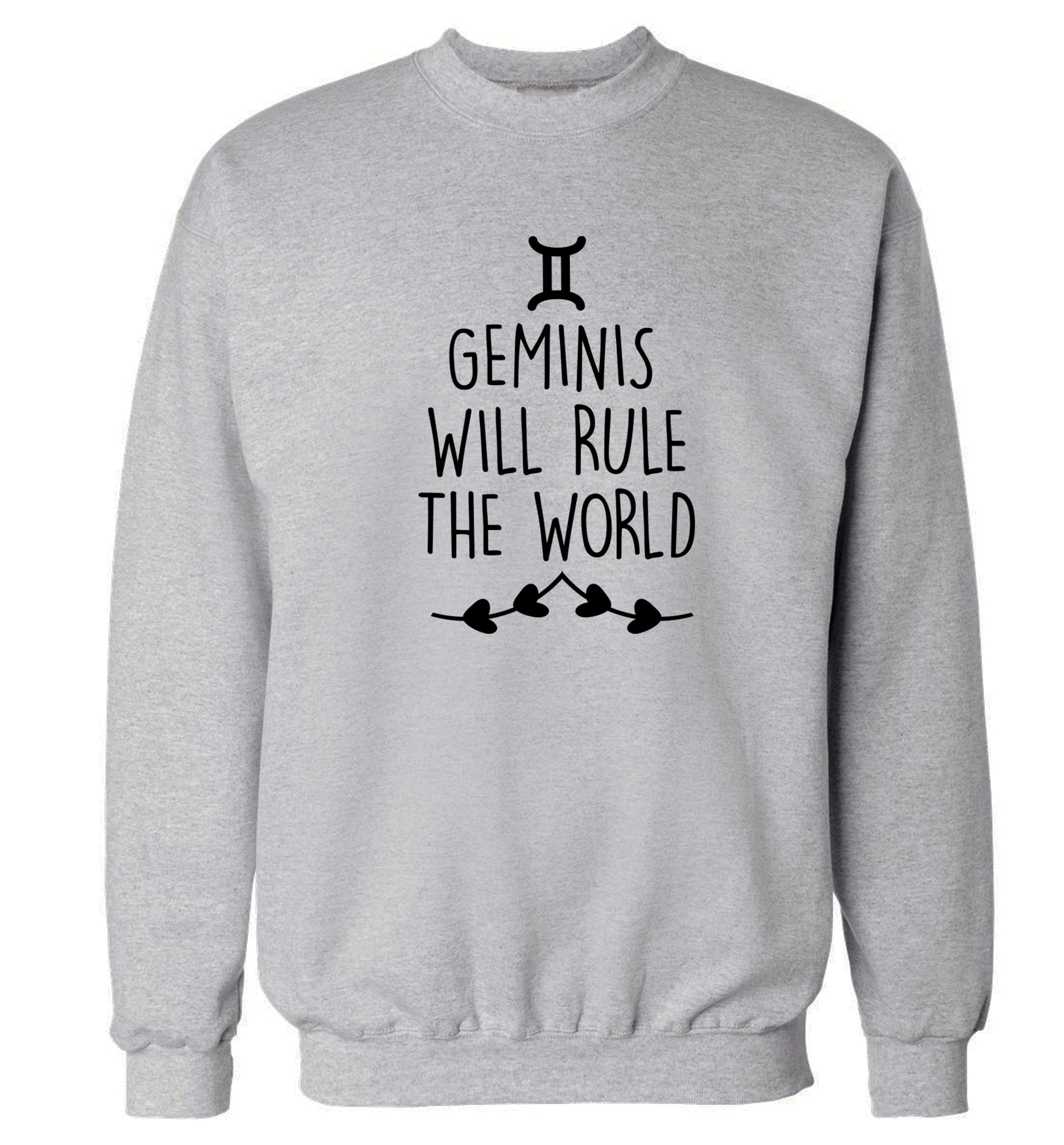 Geminis will rule the world Adult's unisex grey Sweater 2XL