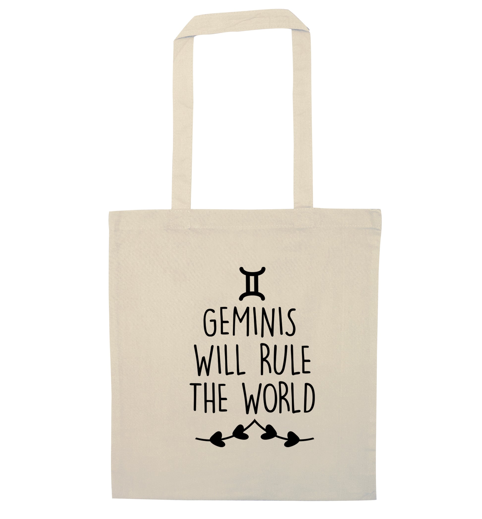 Geminis will rule the world natural tote bag