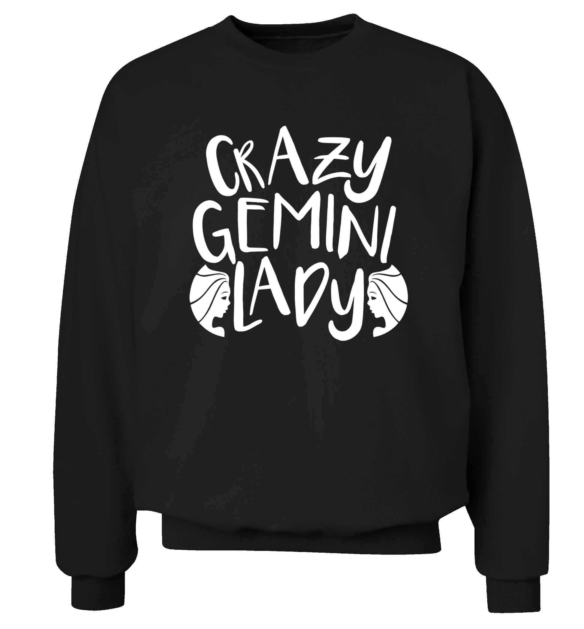 Crazy Gemini lady Adult's unisex black Sweater 2XL