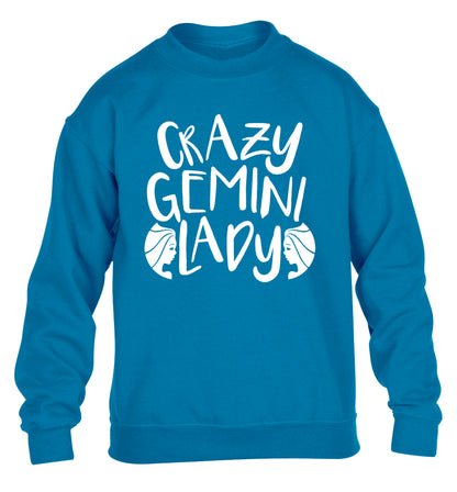 Crazy Gemini lady children's blue sweater 12-13 Years