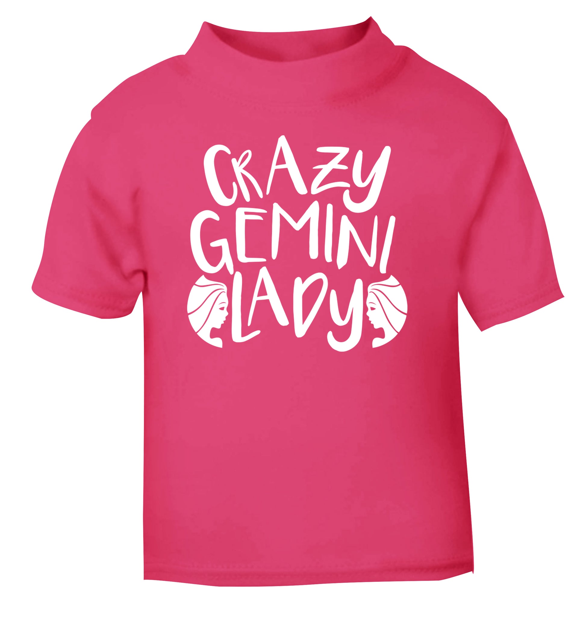 Crazy Gemini lady pink Baby Toddler Tshirt 2 Years