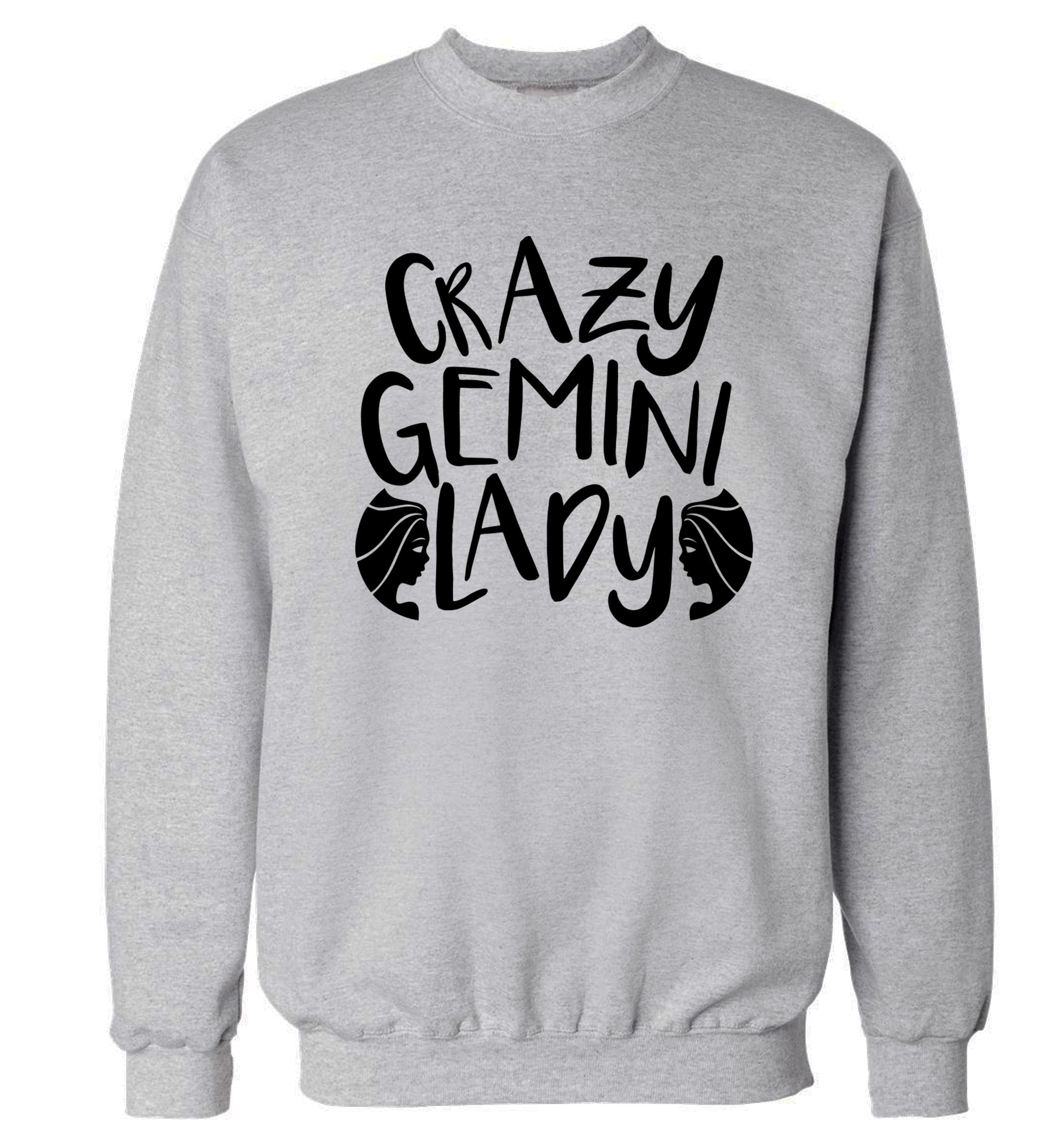 Crazy Gemini lady Adult's unisex grey Sweater 2XL
