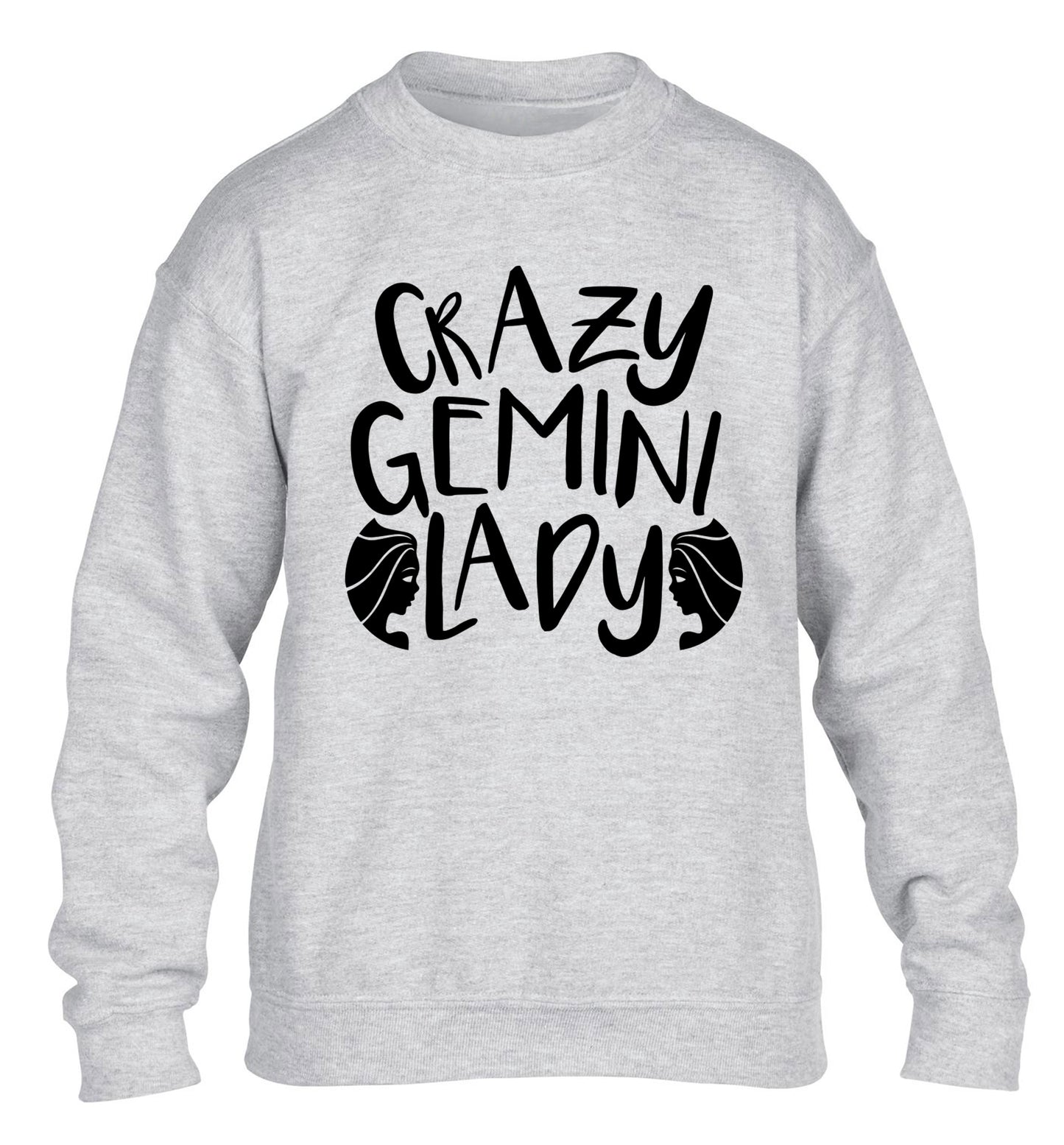 Crazy Gemini lady children's grey sweater 12-13 Years