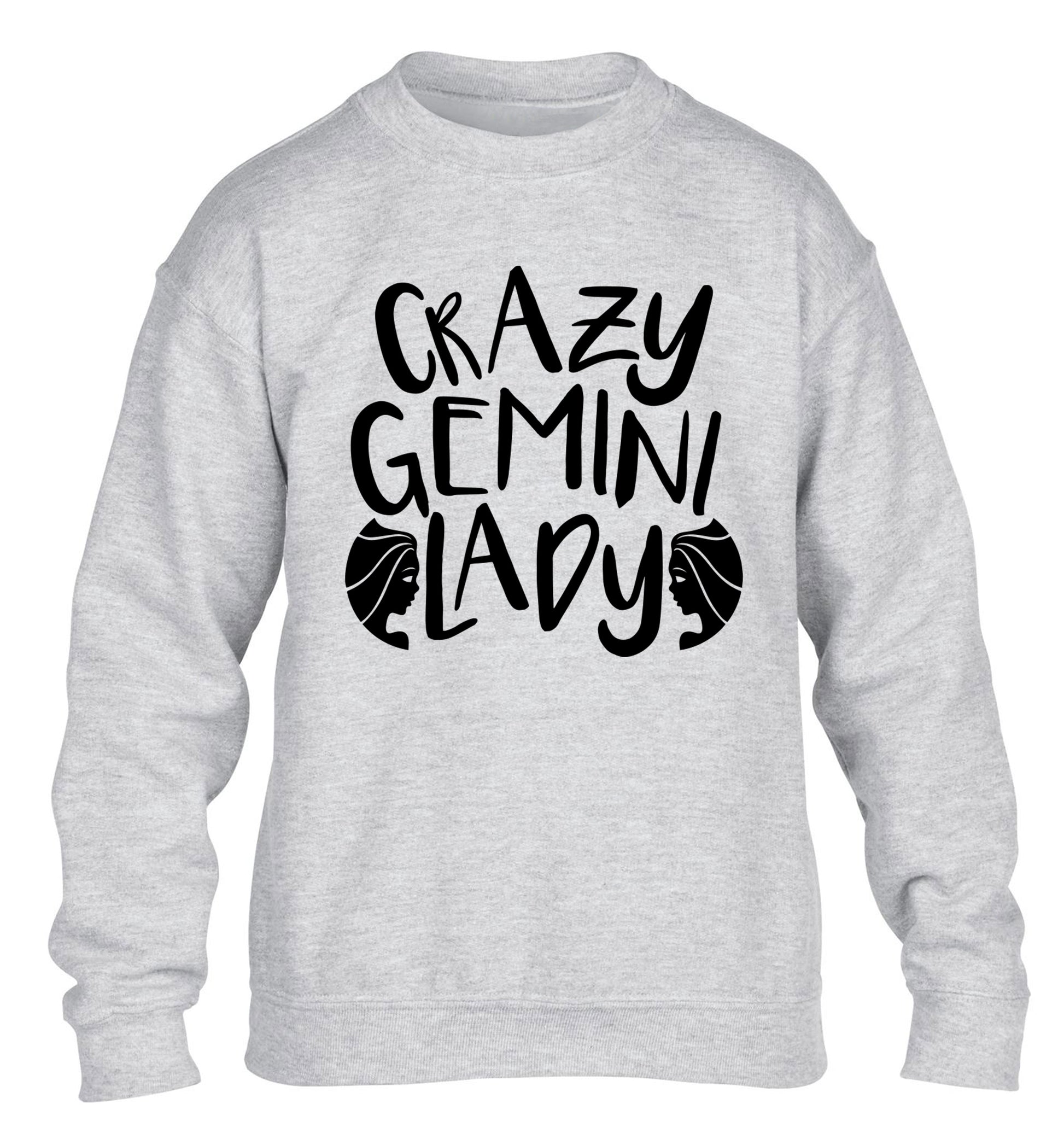 Crazy Gemini lady children's grey sweater 12-13 Years