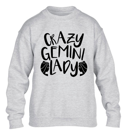Crazy Gemini lady children's grey sweater 12-13 Years