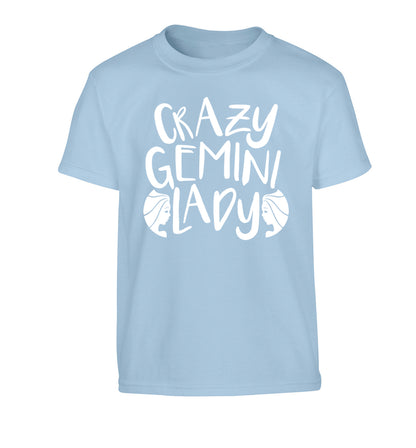 Crazy Gemini lady Children's light blue Tshirt 12-13 Years