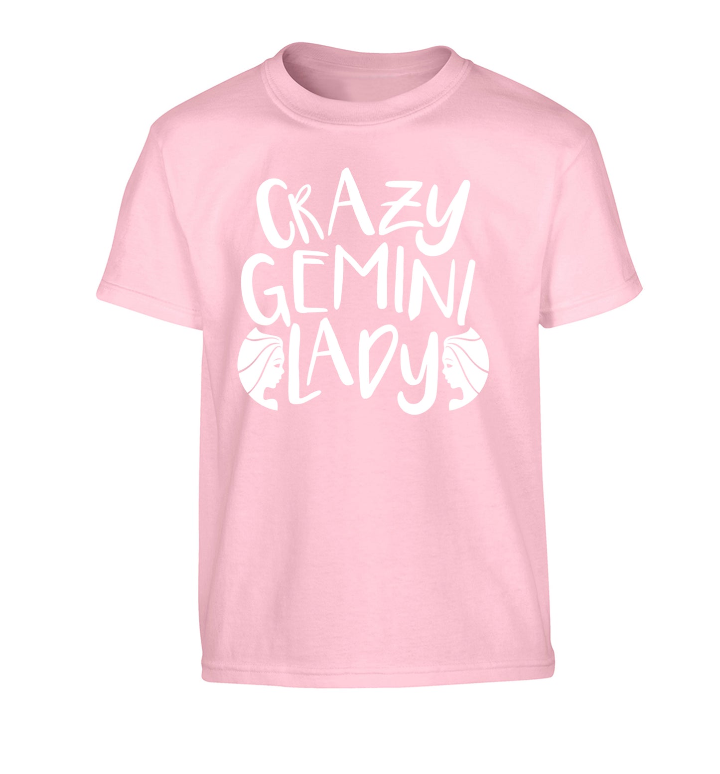 Crazy Gemini lady Children's light pink Tshirt 12-13 Years