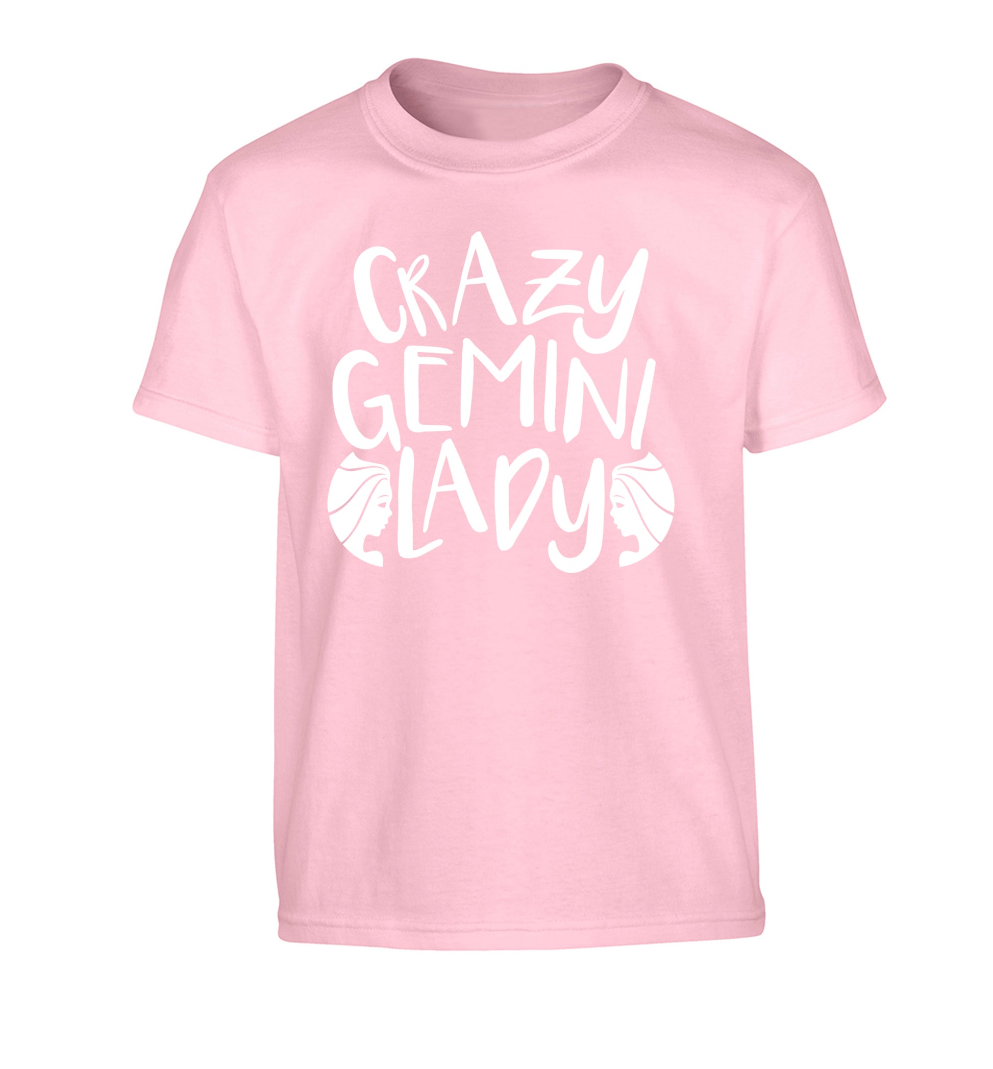 Crazy Gemini lady Children's light pink Tshirt 12-13 Years